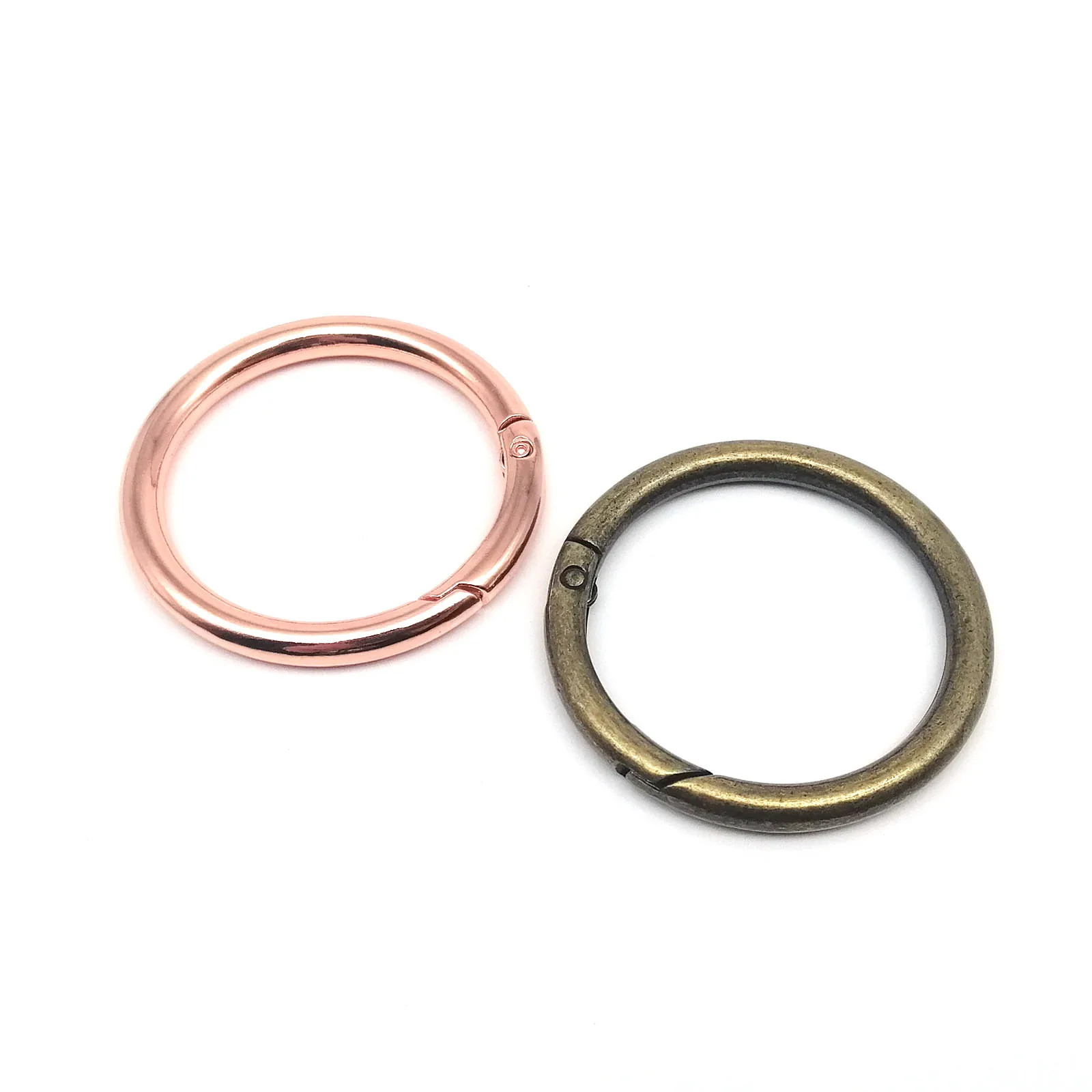Thick Metal Spring Gate O Ring Buckle Bag Strap Keyring Snap Clasp Leather DIY