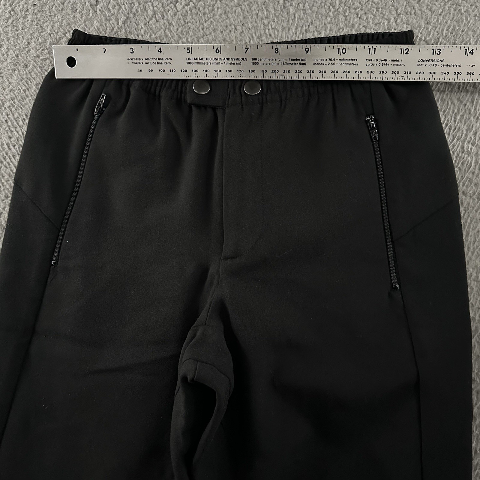 Paskho Womens Pants Black Size XS Mid Rise Tapered Made In USA
