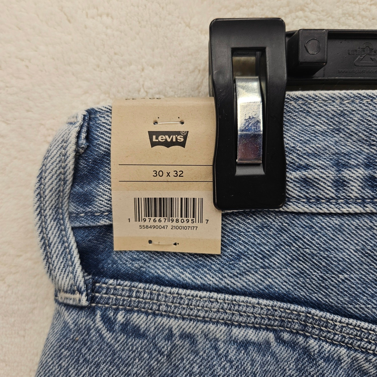 LEVI’S 568 MEN’S 30X32 CARPENTER LIGHT BLUE DENIM JEANS NWT WORKWEAR