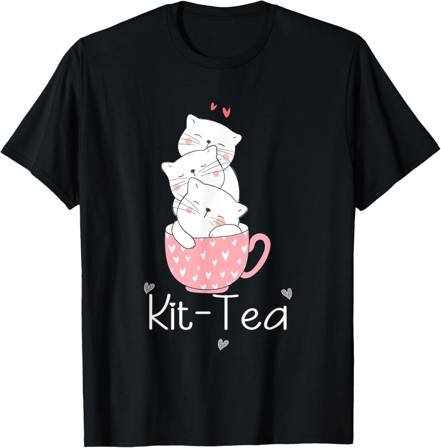 Kit Tea Gift Cat Lover Gift Funny Animal Love T-Shirt Cool T-Shirt