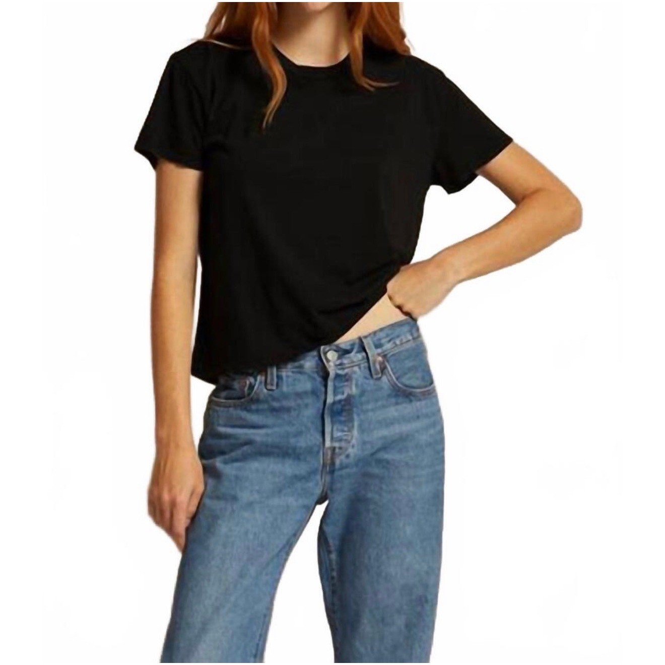 Perfectwhitetee Harley crewneck shirt XS black cotton minimalist classic casual