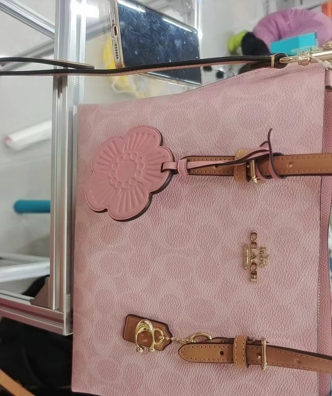 without tags Coach Mollie Tote Bag 25 In Signature Canvas With Charms Go G2U