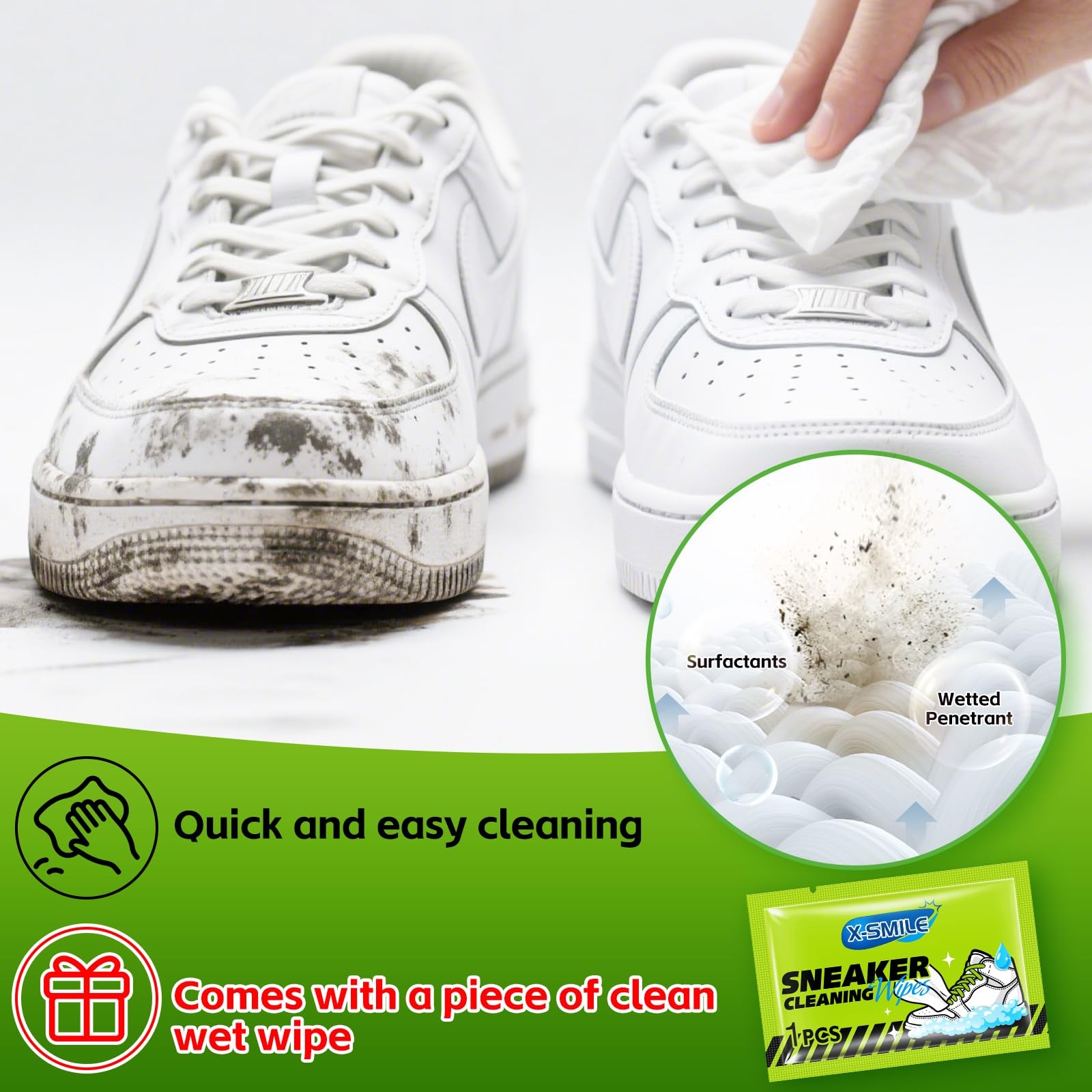 XSMILE Sneaker Cleaning Kit – Premium Foam Shoe Cleaner for White Shoes, PU &…