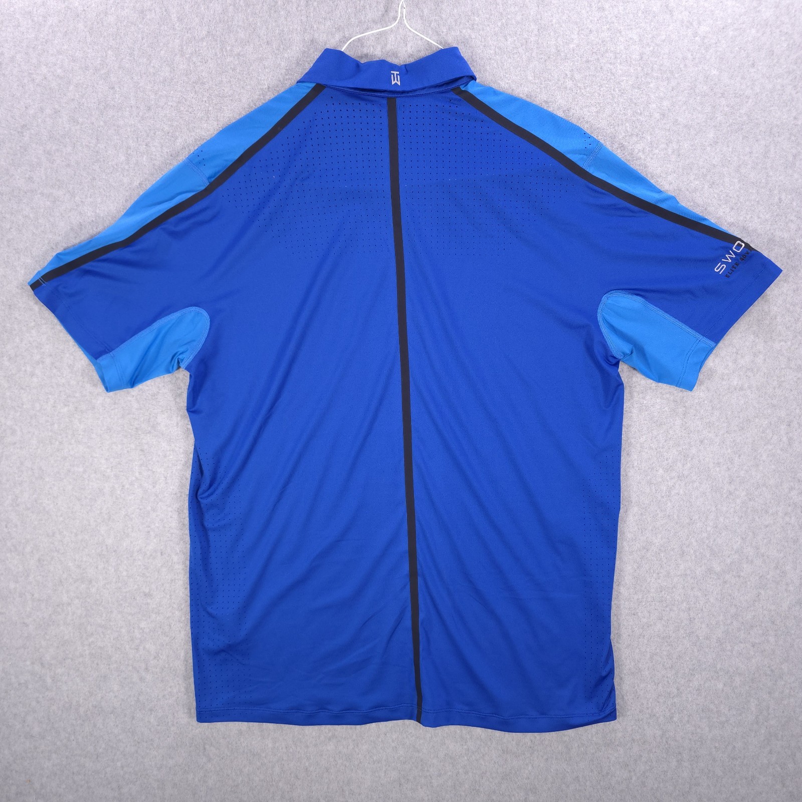 Nike Tiger Woods Golf Perforated Swoosh Advisory Staff Polo Shirt Mens Medium