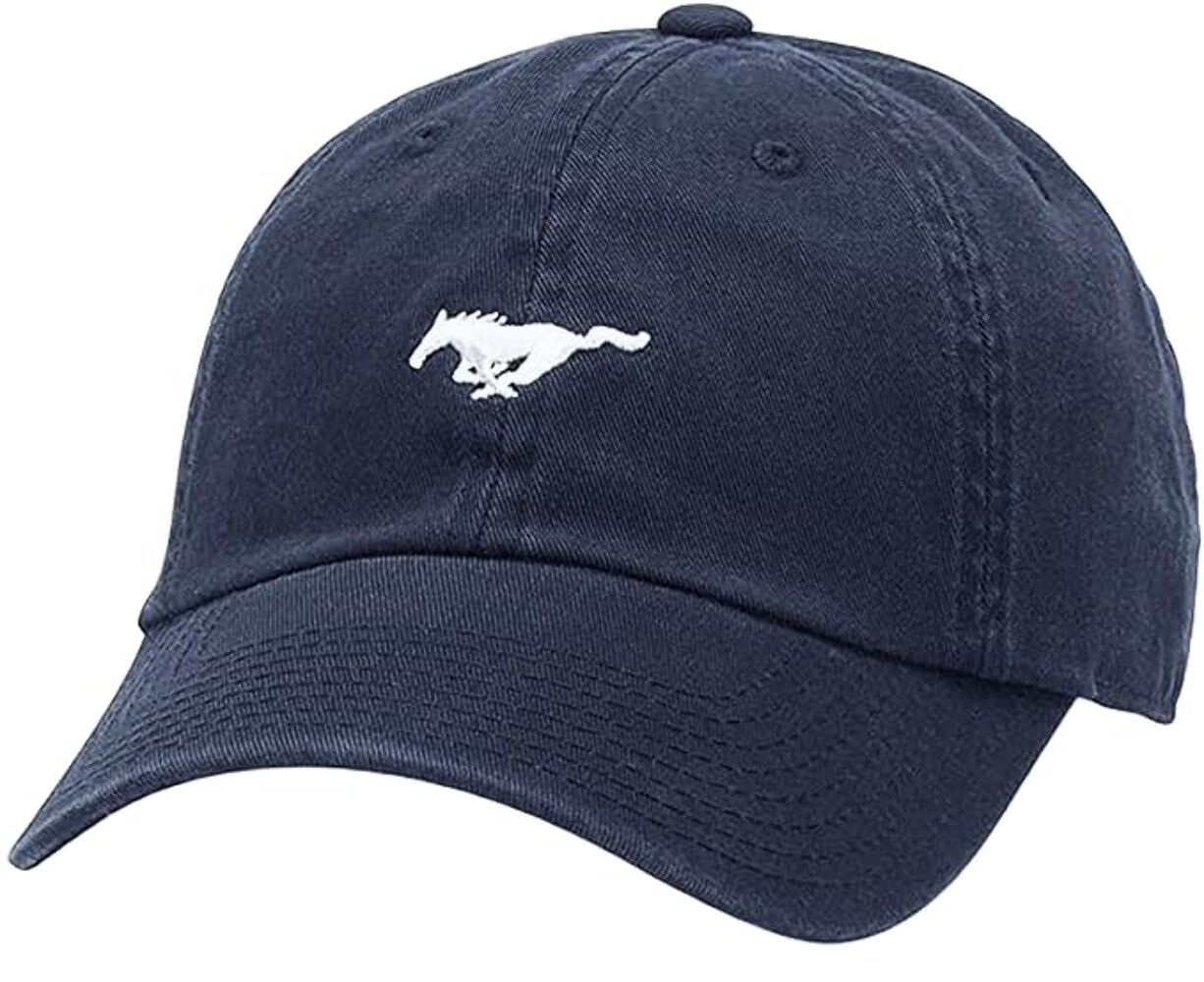AMERICAN NEEDLE Micro Slouch Casual Baseball Dad Hat Ford Mustang, Navy Blue (FO