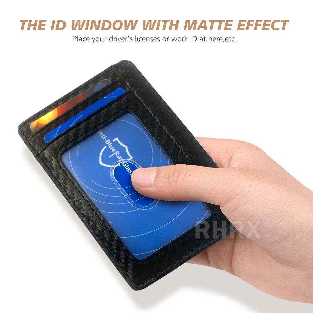 Mens RFID Block Slim Wallet Credit Card ID Holder Minimalist Front Pocket Wallet