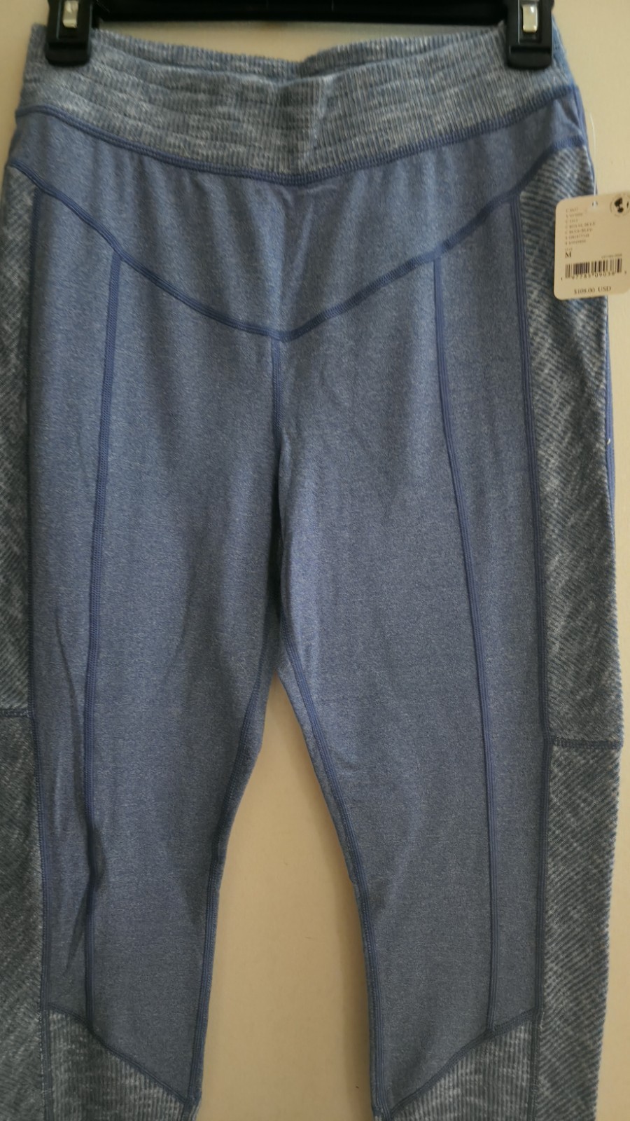 Free People Movement M Undercover Base Layer Mid Rise Leggings Blue NWT $108