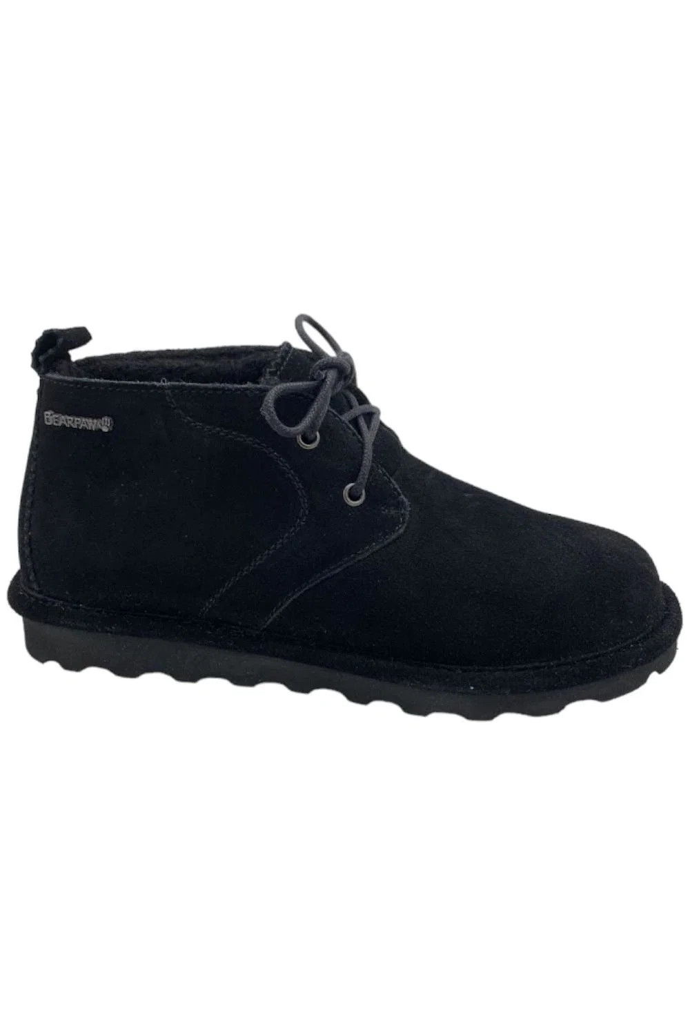 Bearpaw Skye Suede Lace Water- and Stain-Repellent Boot Black