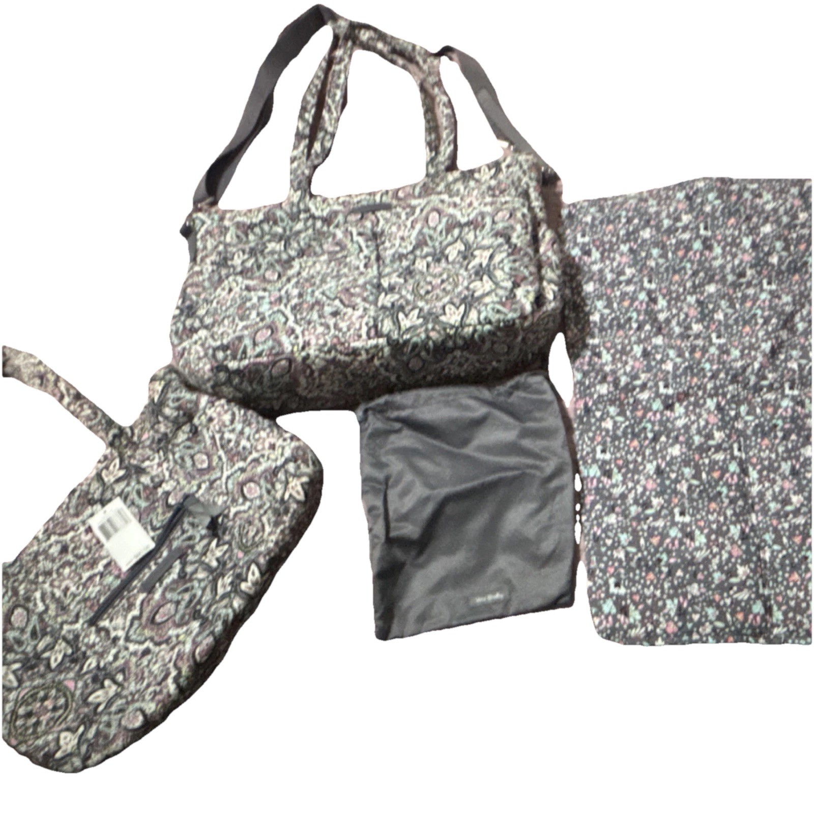 4 pcs Vera Bradley Paisley Quilted Large Tote & Iconic Ultimate Diaper Bag
