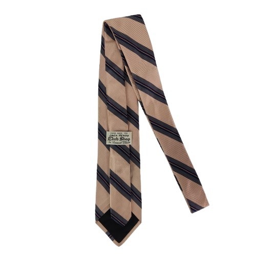 Vtg. Robert Talbott/Jack Henry Pink Gray Classic Stripe 100% Silk Tie