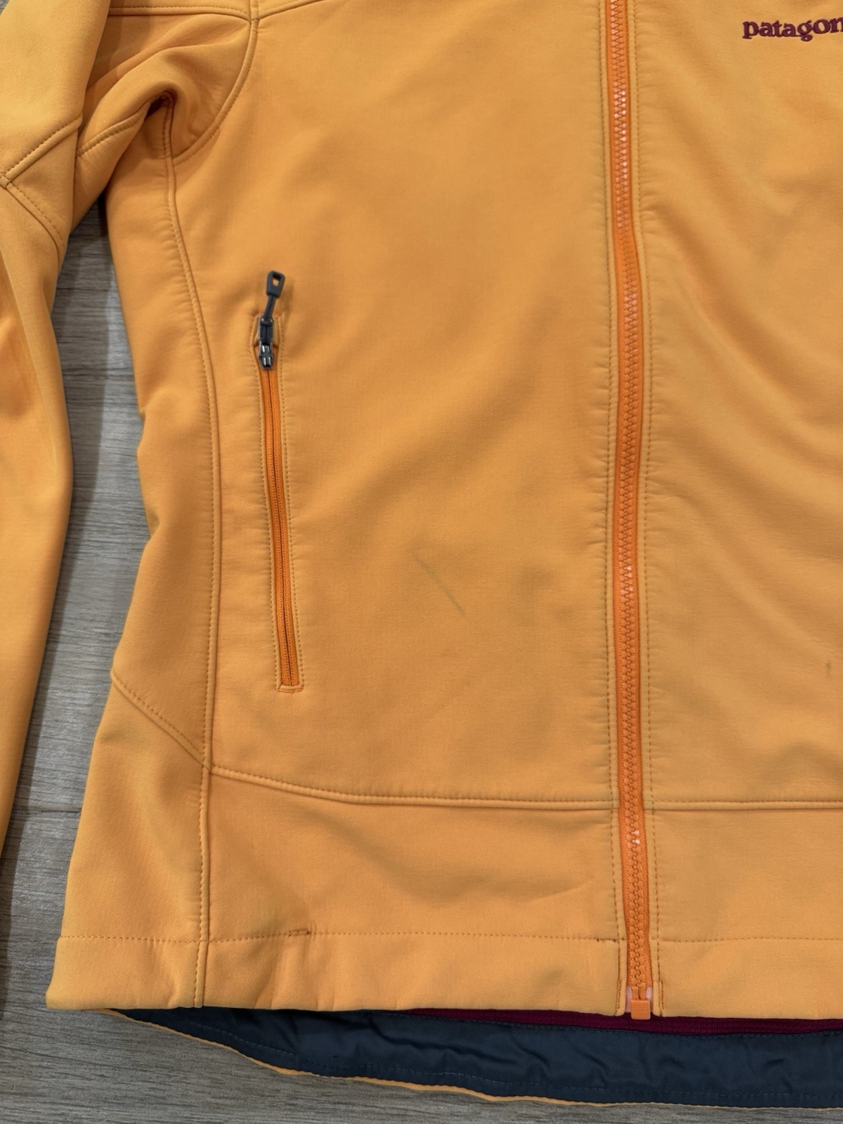 Patagonia Women’s Adze Softshell Jacket MEDIUM Orange Full Zip Outdoor *SEE PICS