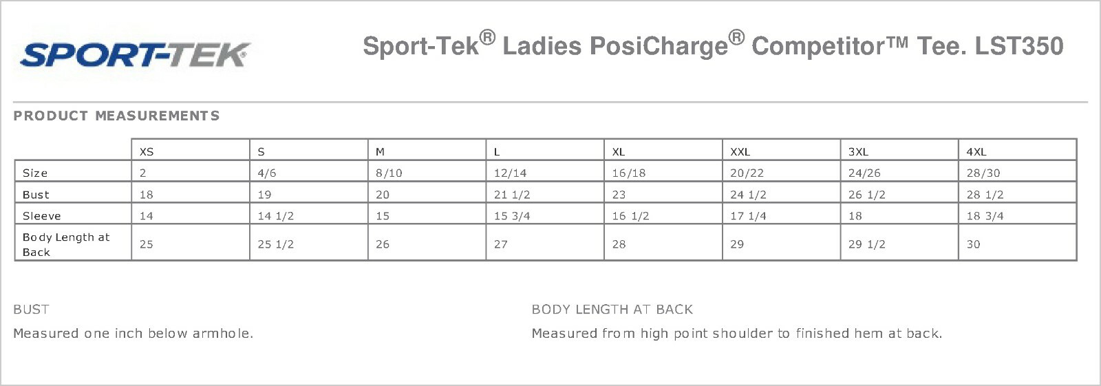 Sport-Tek Womens Dry Fit Workout PosiCharge Moisture Wicking T-Shirt M-LST350