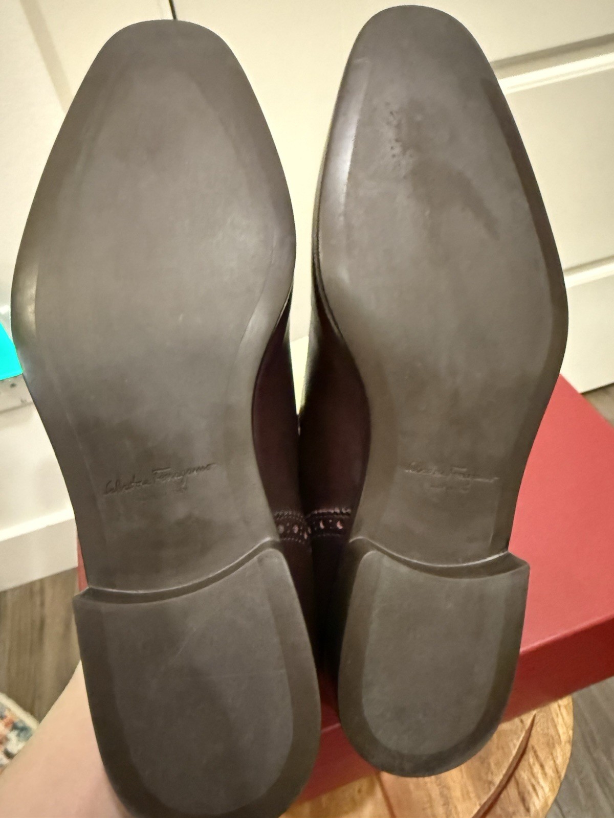 Salvatore Ferragamo Men’s Blair Plum Calf Dress Shoes – Uk7 US8 Euro 41 Buckle