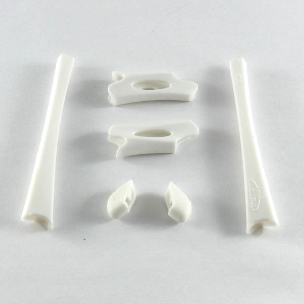 New Walleva White Lower And Upper Earsocks + Nosepads For Oakley Flak Jacket/XLJ