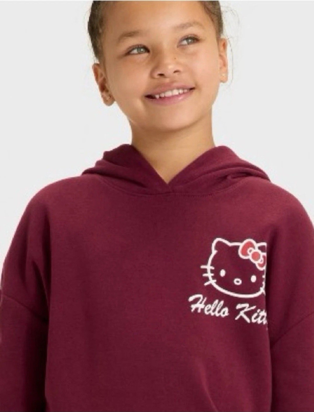 Sanrio Hello Kitty Cherry Bow Oversized Sweatshirt Hoodie Size 16/18 XXL – NWT