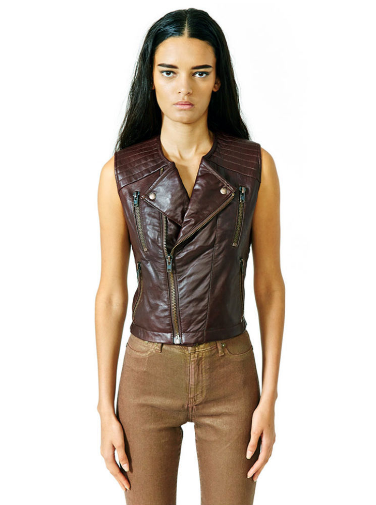 KILL CITY LIP SERVICE LEATHER BIKER MOTO ROCKER GOTHIC OX BLOOD JACKET VEST
