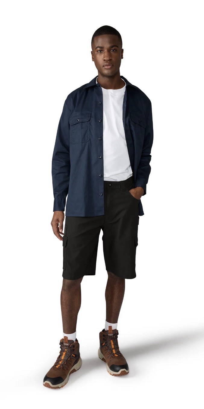 Dickies Black Ripstop Ultimate Cargo Shorts – Relaxed Fit/Temp Cooling Size 42