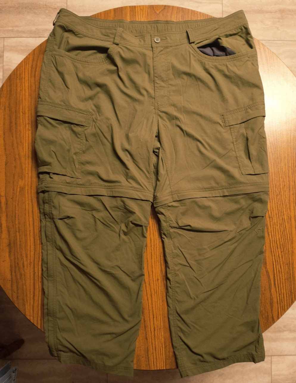 Lot of 2 Rei Co-op Convertible Pants Mens 48×30 Green Cargo 23414 Hiking