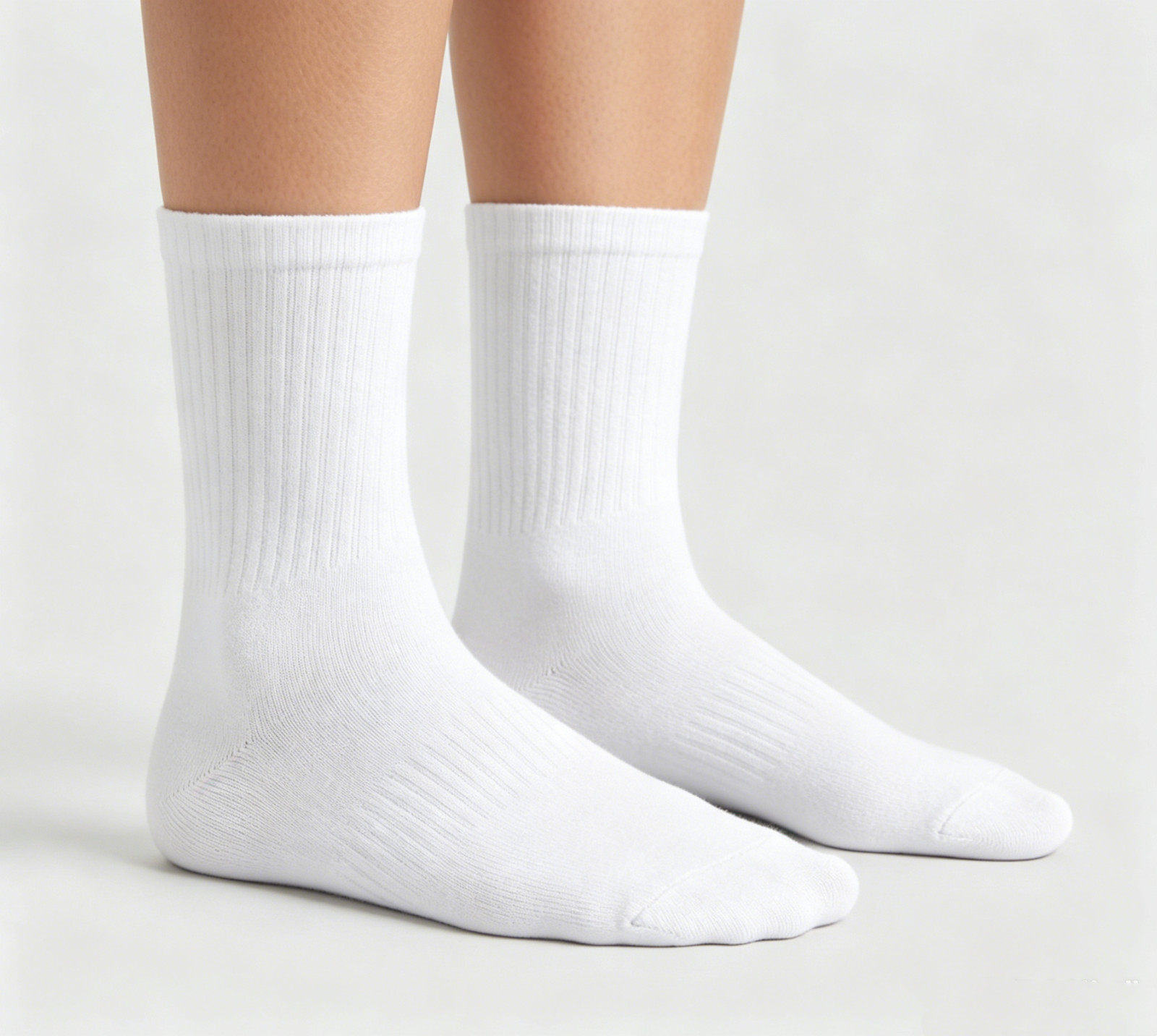 Cotton Socks, Plain Color, Regular Soft Casual, 4 Pairs