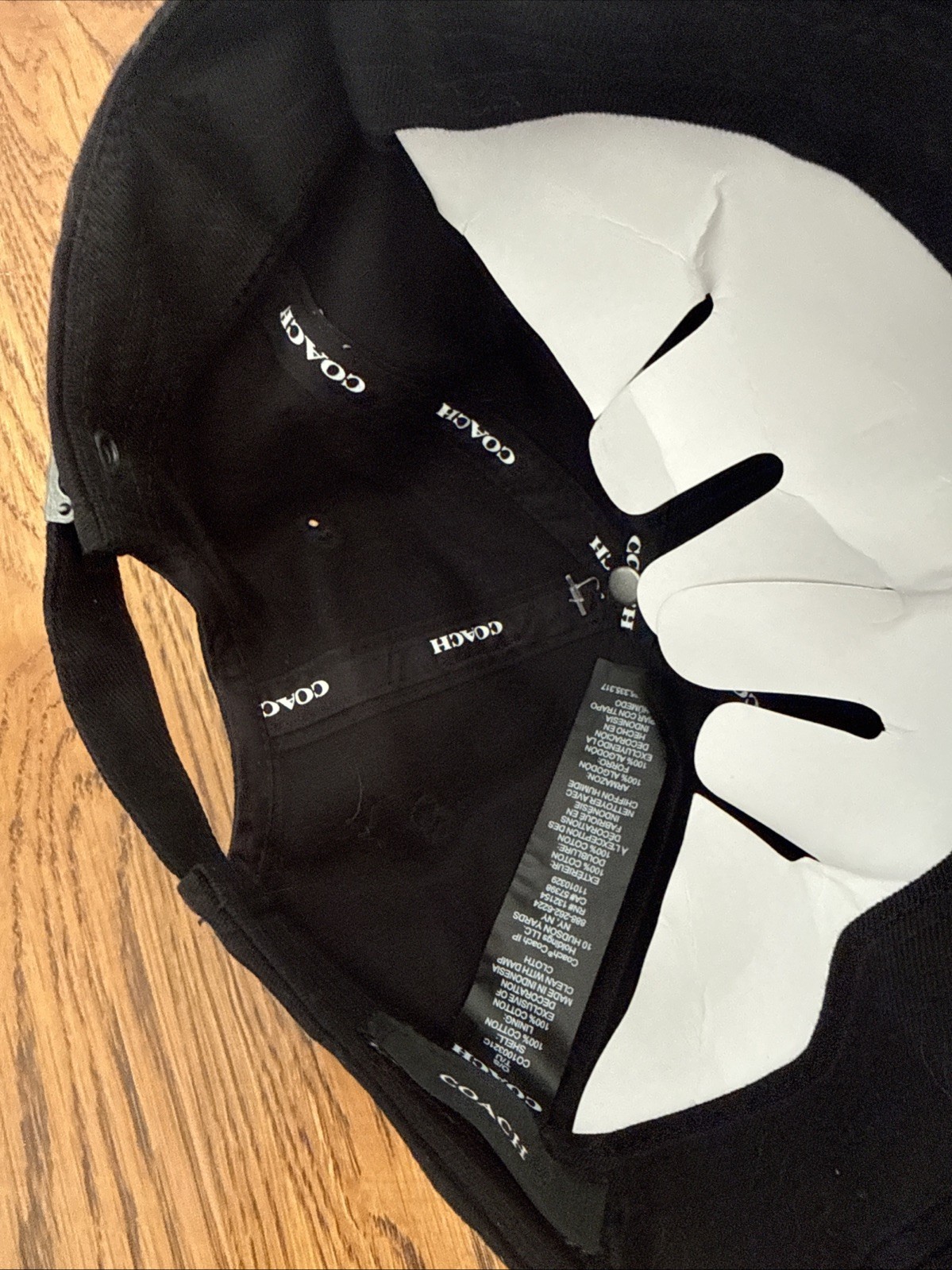 NWT COACH Embroidered Baseball Hat-ALL Black [MSRP $75] (100% Cotton)