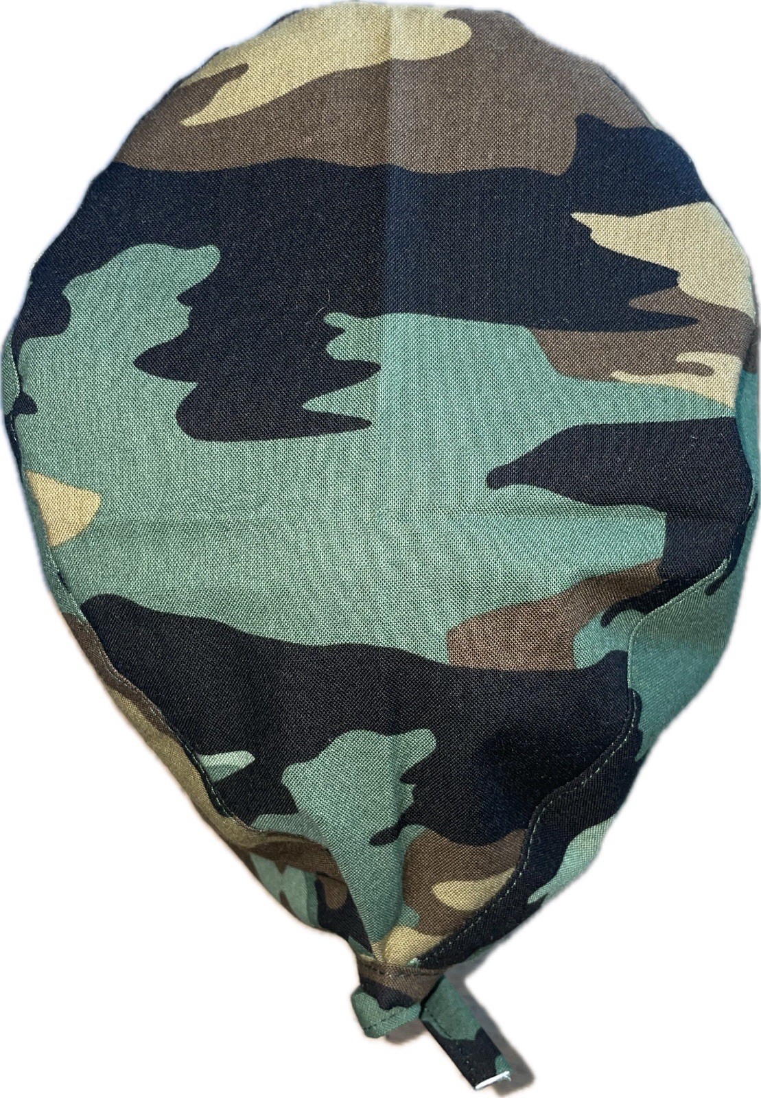 Green Camo Scrub Hat Chemo Cap