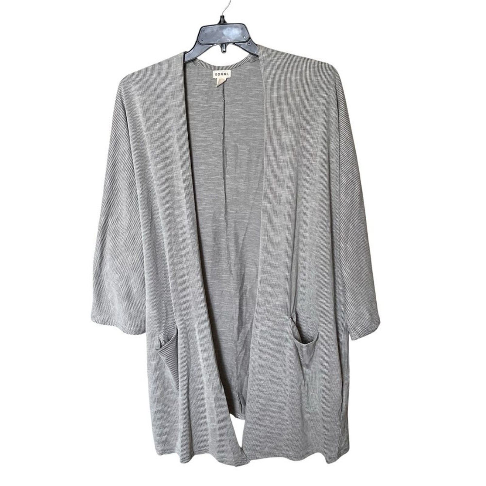Anthropologie DONNI Sandwash‎ Draped Open Front Pockets Cardigan Jacket One Size