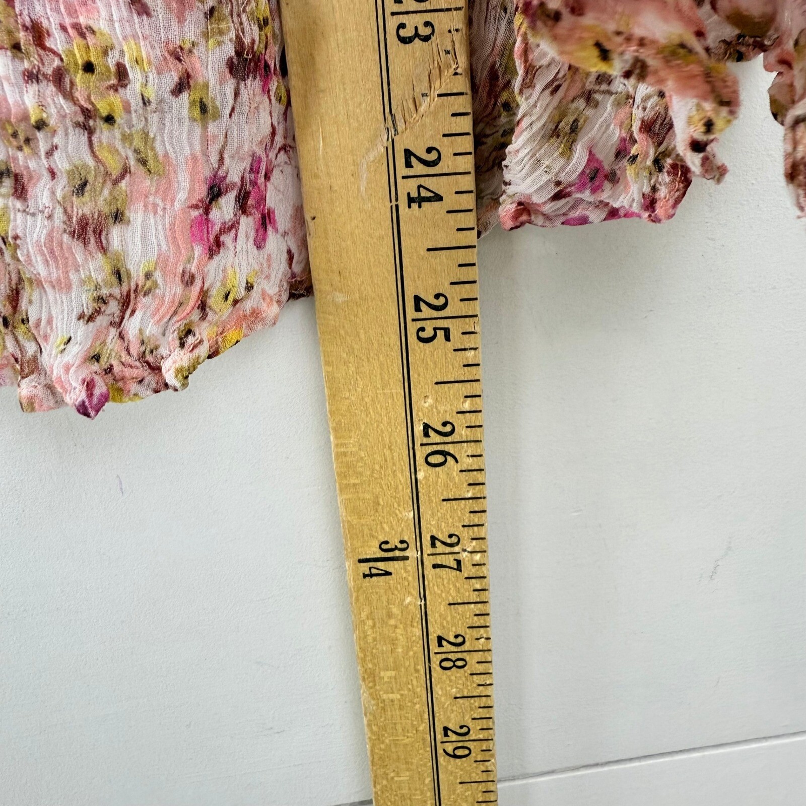 Sundance CURRANT BLOSSOM Floral Blouse V-Neck Flowy Bohemian Top Lightweight M
