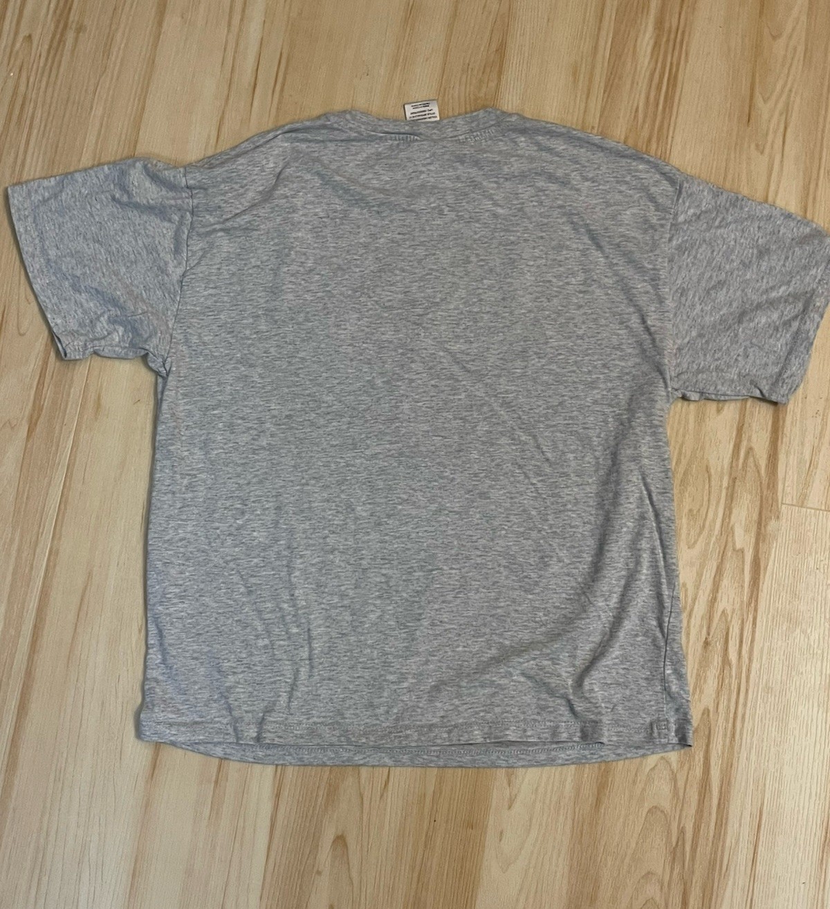 Disney Mickey Mouse Heather Gray Tee Embroidery Flowers & Butterfly’s Size Large