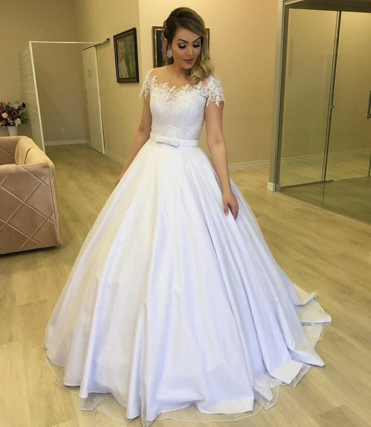 Classic Wedding Dress Satin Elegant Summer Off Shoulder White Ivory Bridal Gown