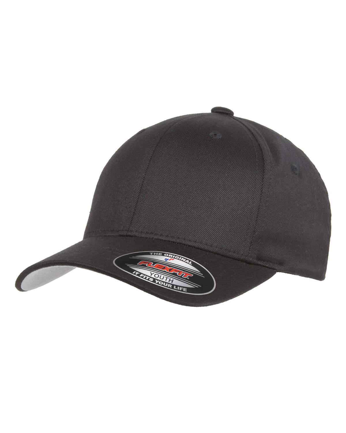 Flexfit ORIGINAL 6277Y Youth Hat 6-Panel Structured Mid Profile Twill Wooly Cap