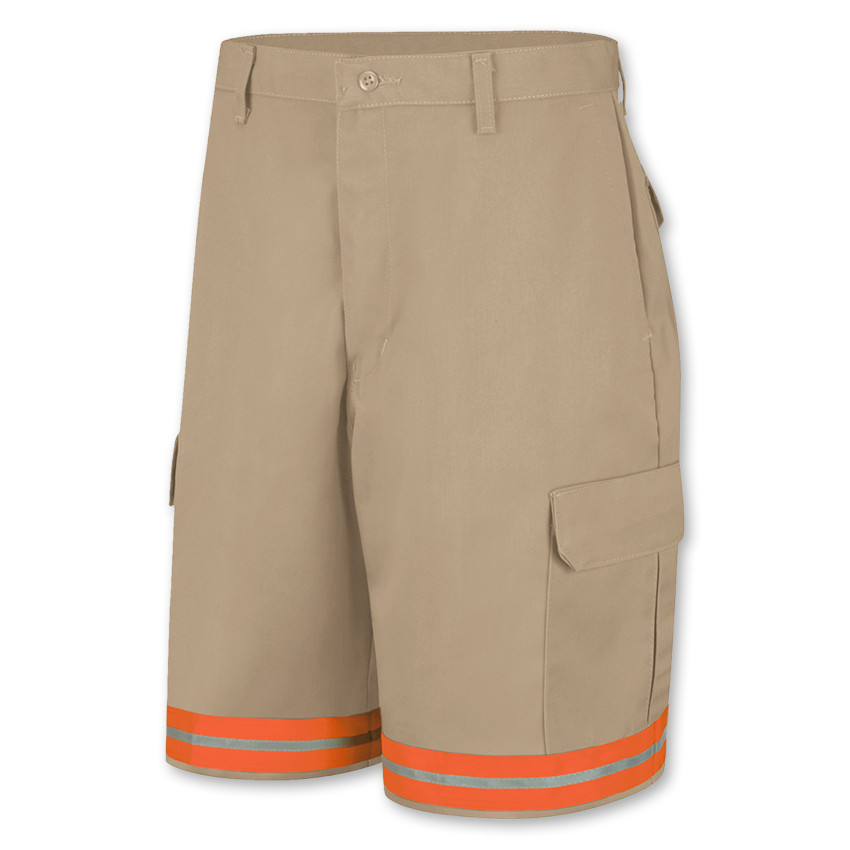 Brand New Red Kap Reflective Cargo Work Shorts Men’s Hi Vis Industrial Uniform
