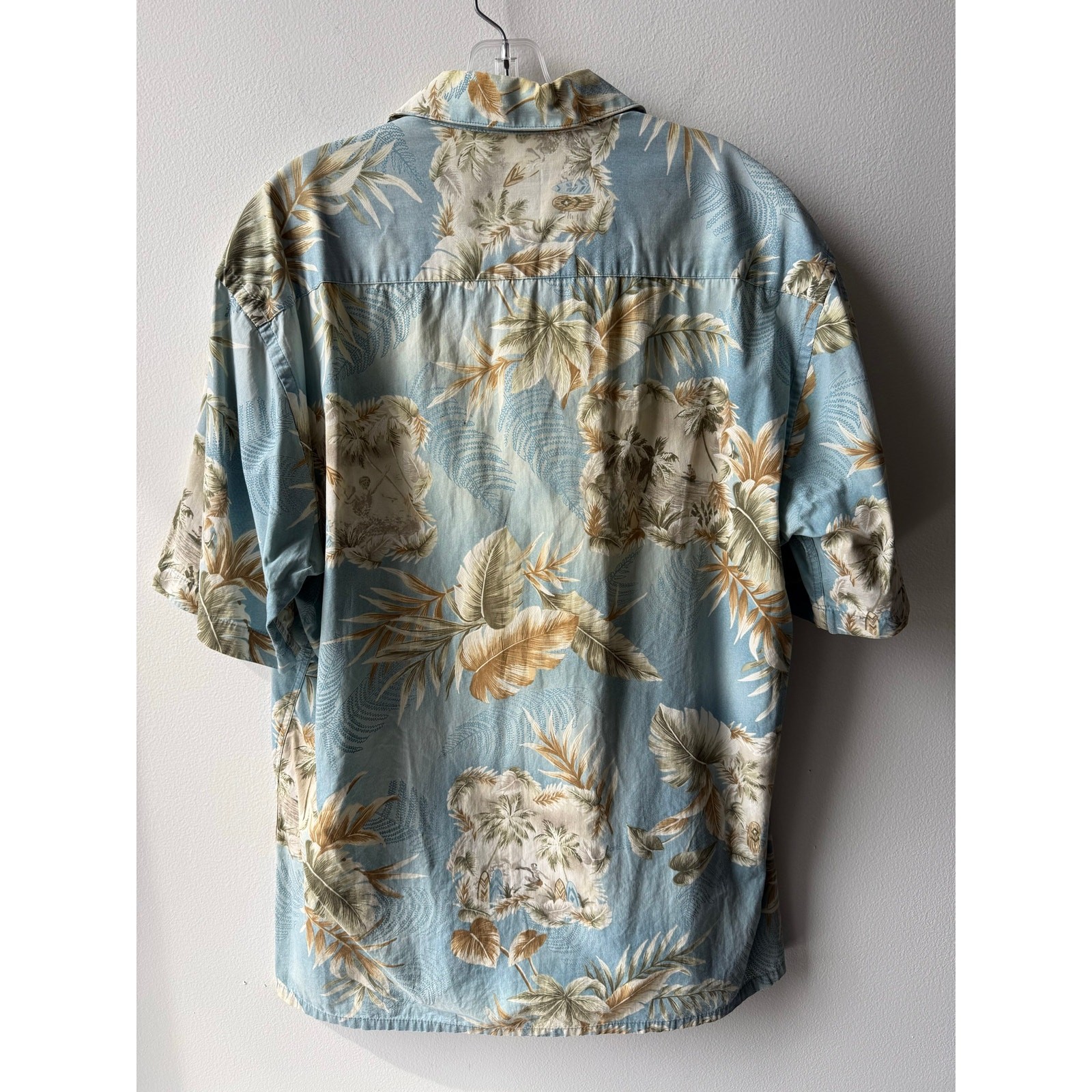 Vintage 80s St John’s Bay Tropical Shirt Hawaiian Island Palm Tree Surfer Mens M