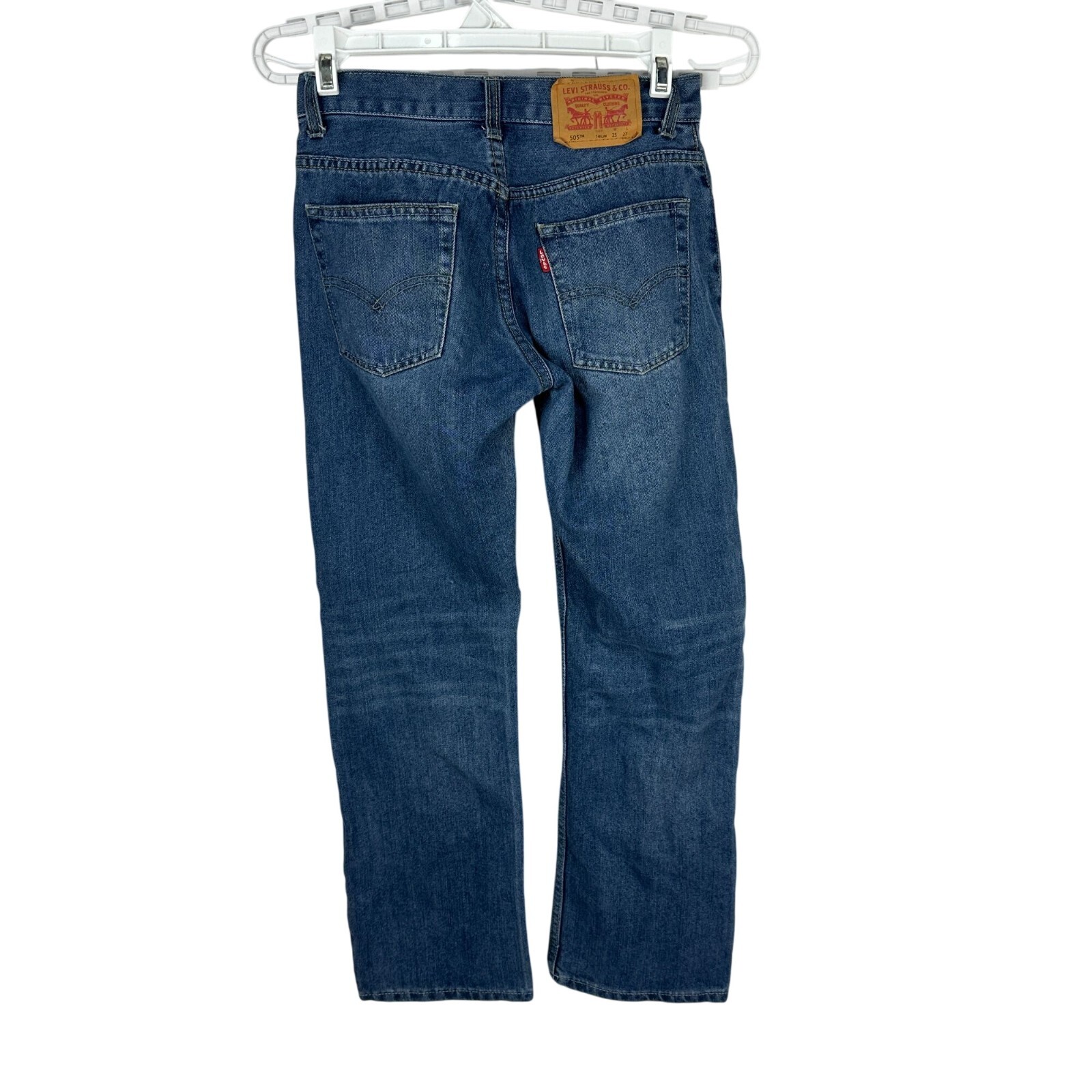 Levis 505 Regular Fit Womens Jeans 14 Slim W25 L27 Cotton Blend Denim Blue