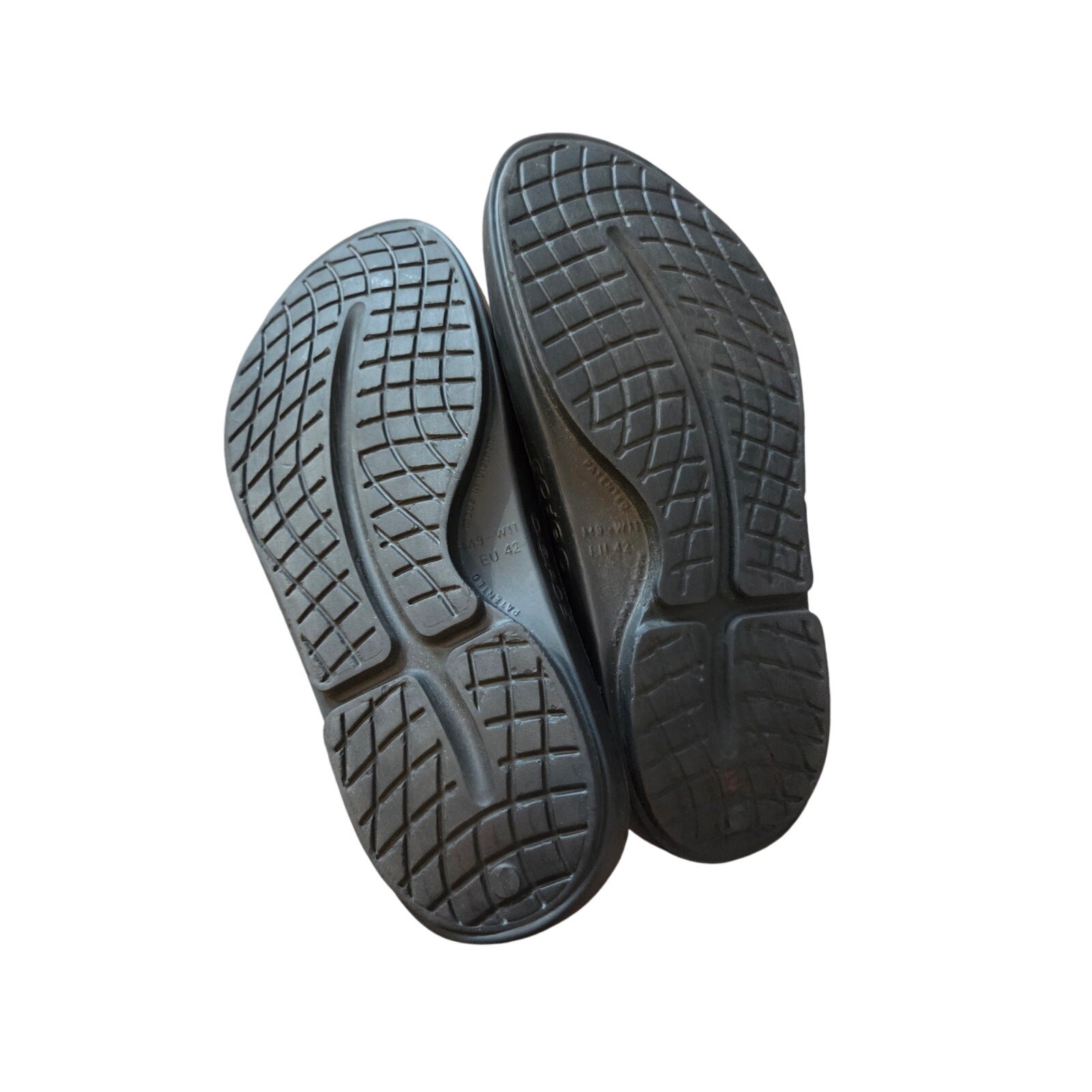Oofos ooahh sport flex slides black sandals comfort recovery unisex W 11 M 9