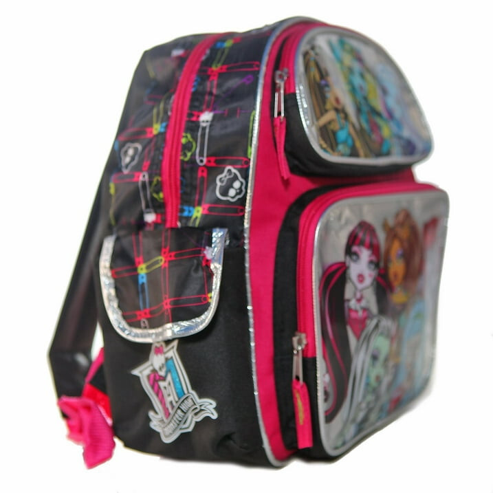 Small Backpack – Monster High – 8 Girls Silver School Bag 12″