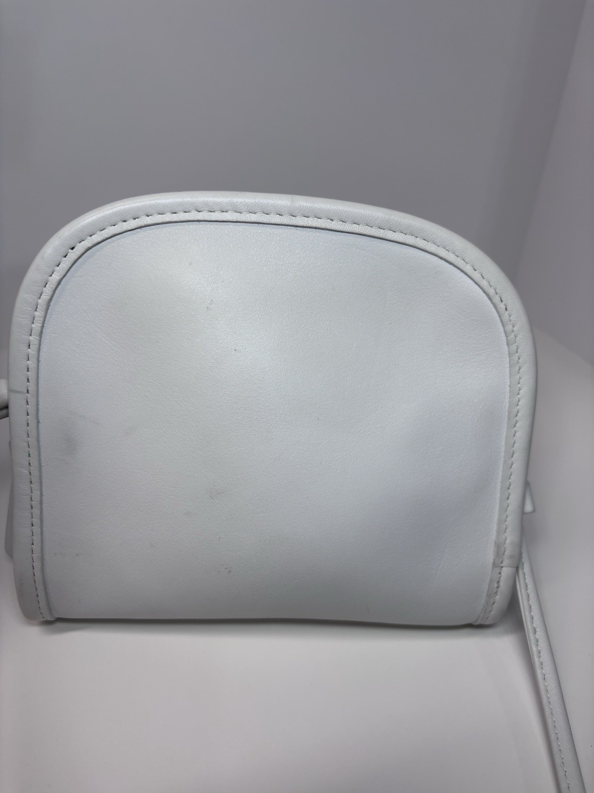 Vintage Coach 9017 Abby Shoulder Bag Bone White Crossbody Leather Purse USA Made