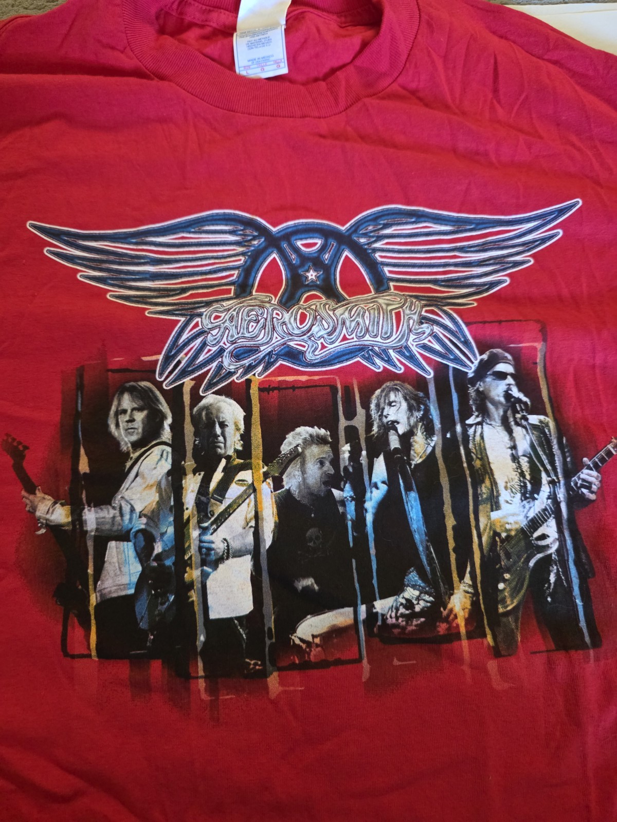 Y2K Aerosmith 2005/2006 Red Tour T-Shirt Sz L