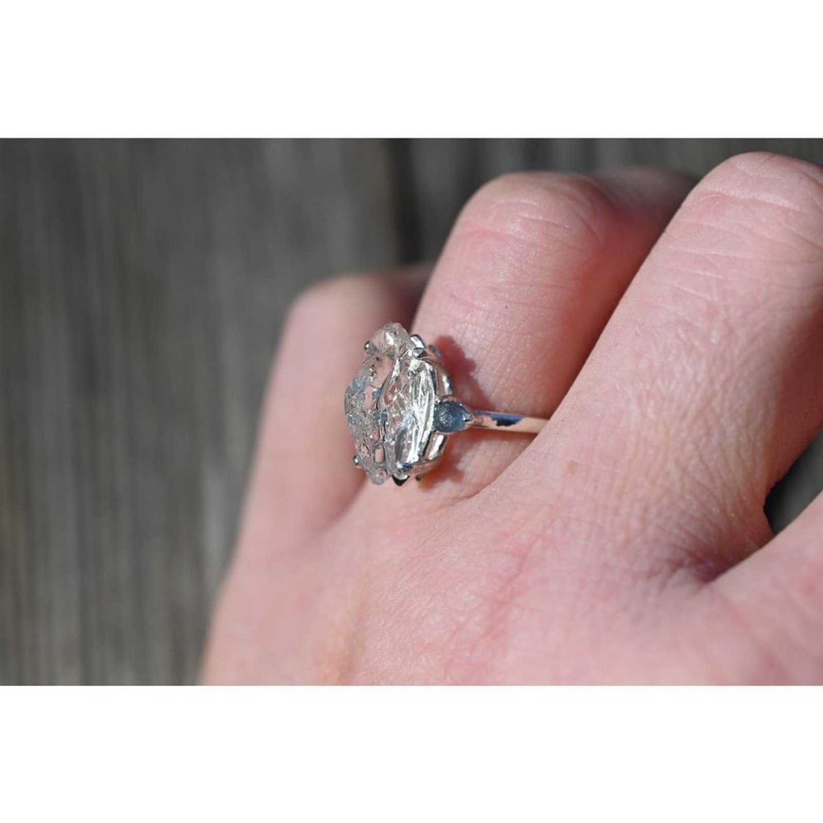 Montana sapphire alternative engagement ring size 3 4 5 6 7 8 9 10 11 12…