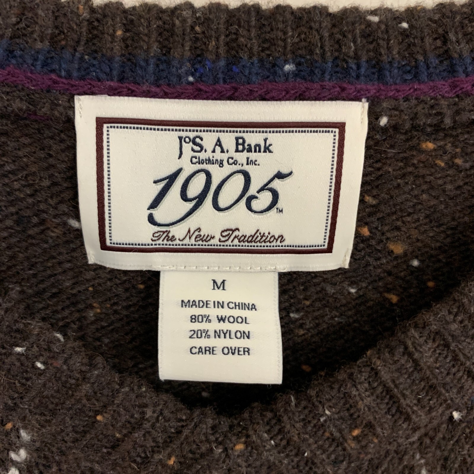 Argyle Pullover Sweater Size XL Mens Jos A Bank Wool Blend Classic Academia W1