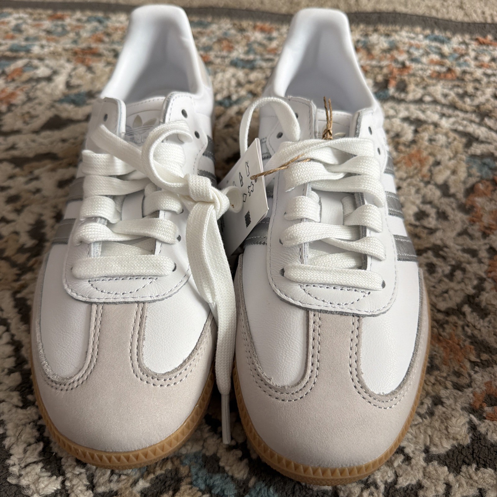 adidas Samba OG White Silver Metallic Grey W – JI2725 size 9W