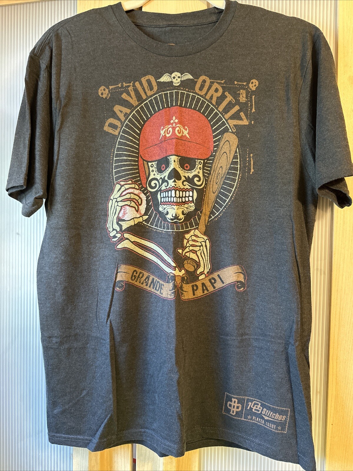 David Ortiz Grande Papi SMALL T-shirt, Red Sox, Player Issued 108 Stitches NICE