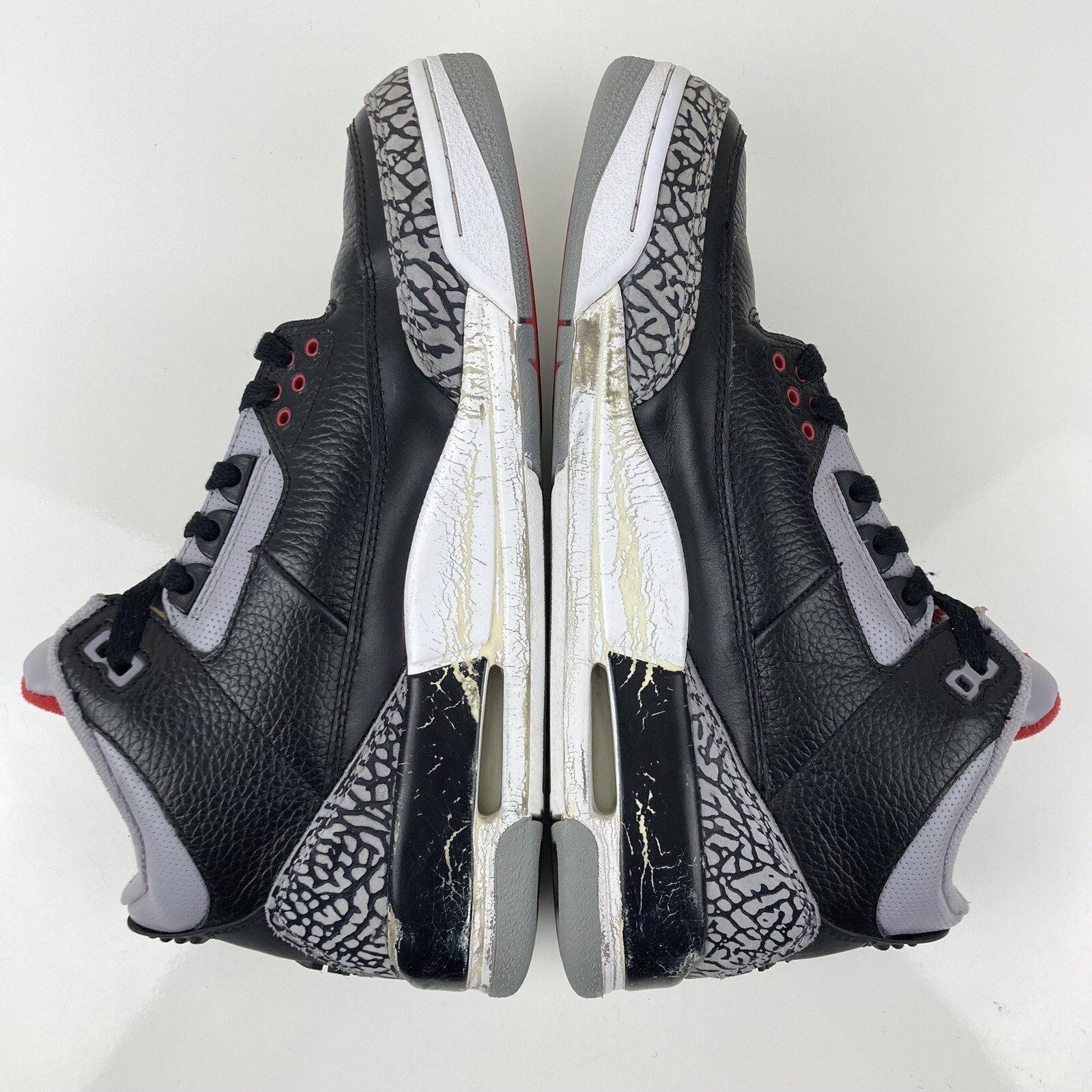 Nike Air Jordan Retro 3 Black Cement CDP 2008 Basketball Shoes Size 10.0 (Read)