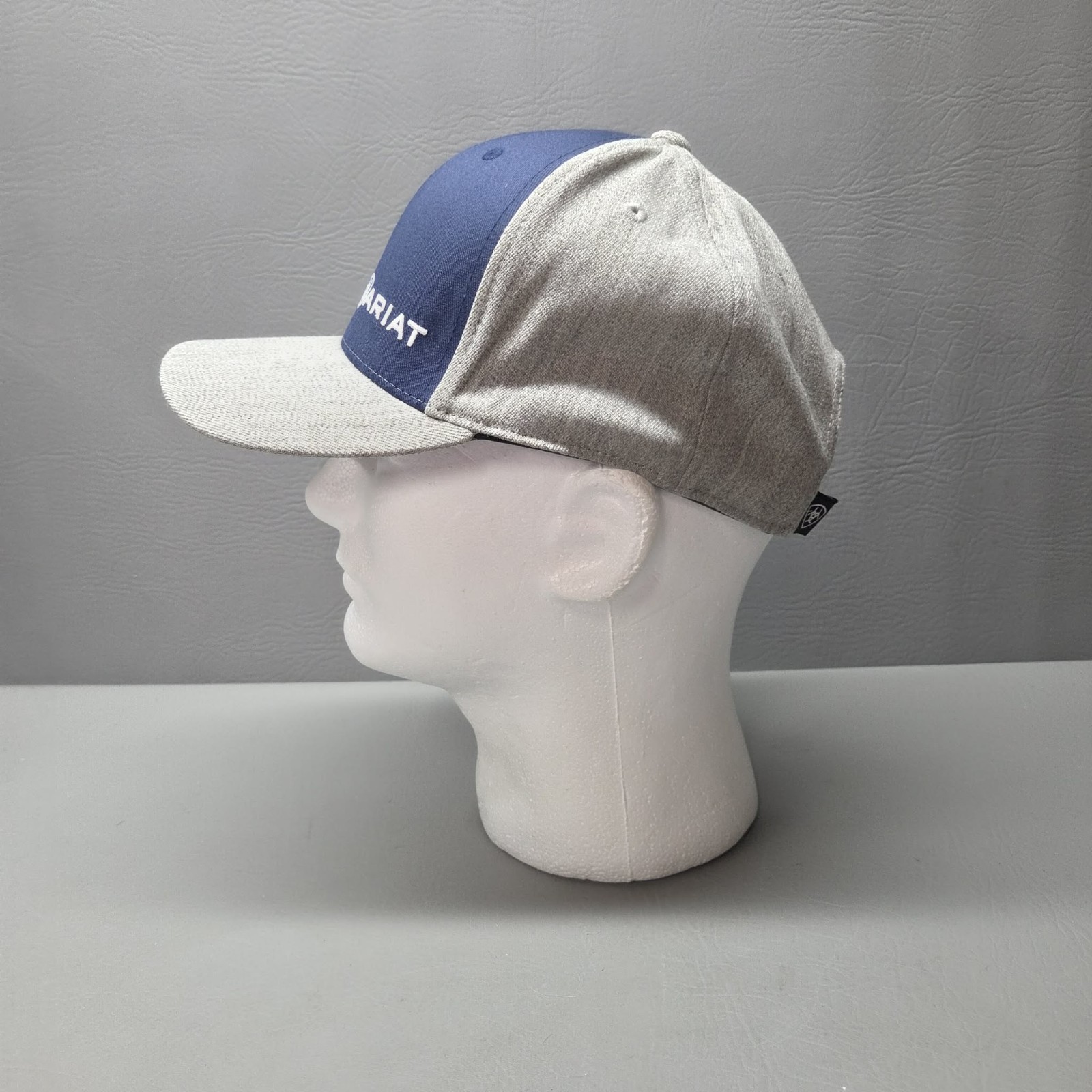 Ariat 110 Flexfit Tech Hat Navy Gray Snapback Western Rodeo Cap BinH