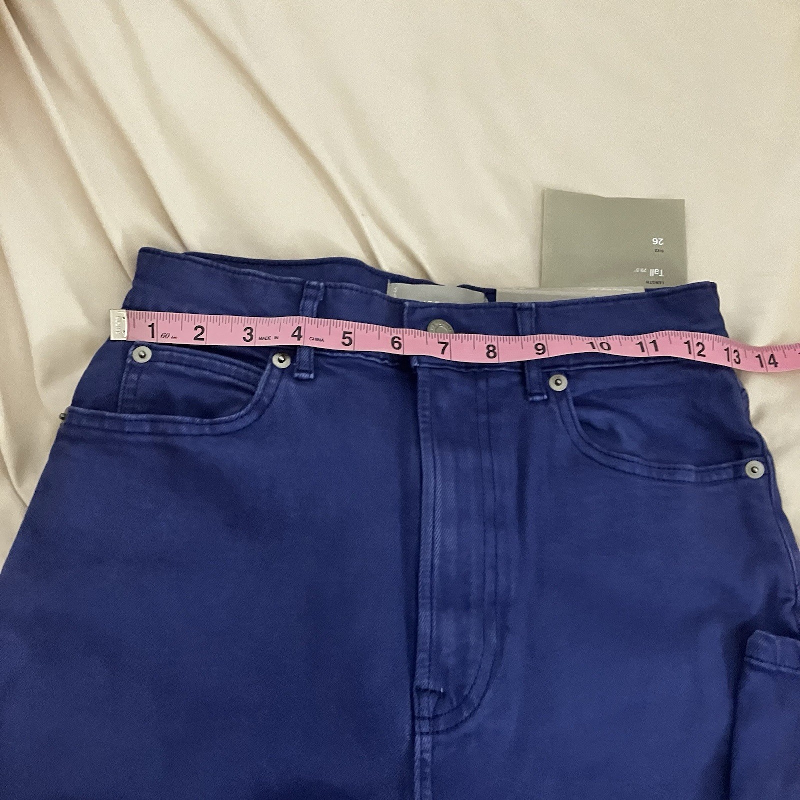 Everlane Way High Straight Leg Jean Women’s Size 26 Tall Blue Low Stretch