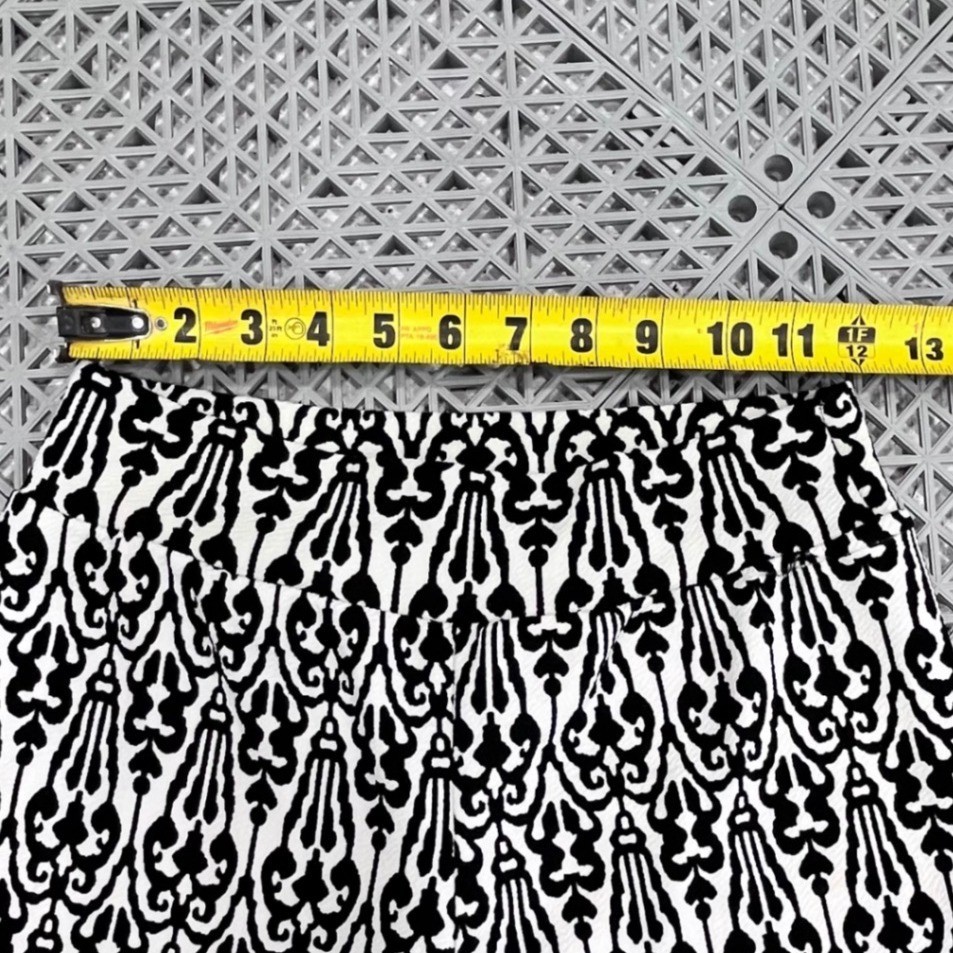 Lime N Chili Palazzo Pants Womens Small Black White Damask Wide Leg Boho Retro