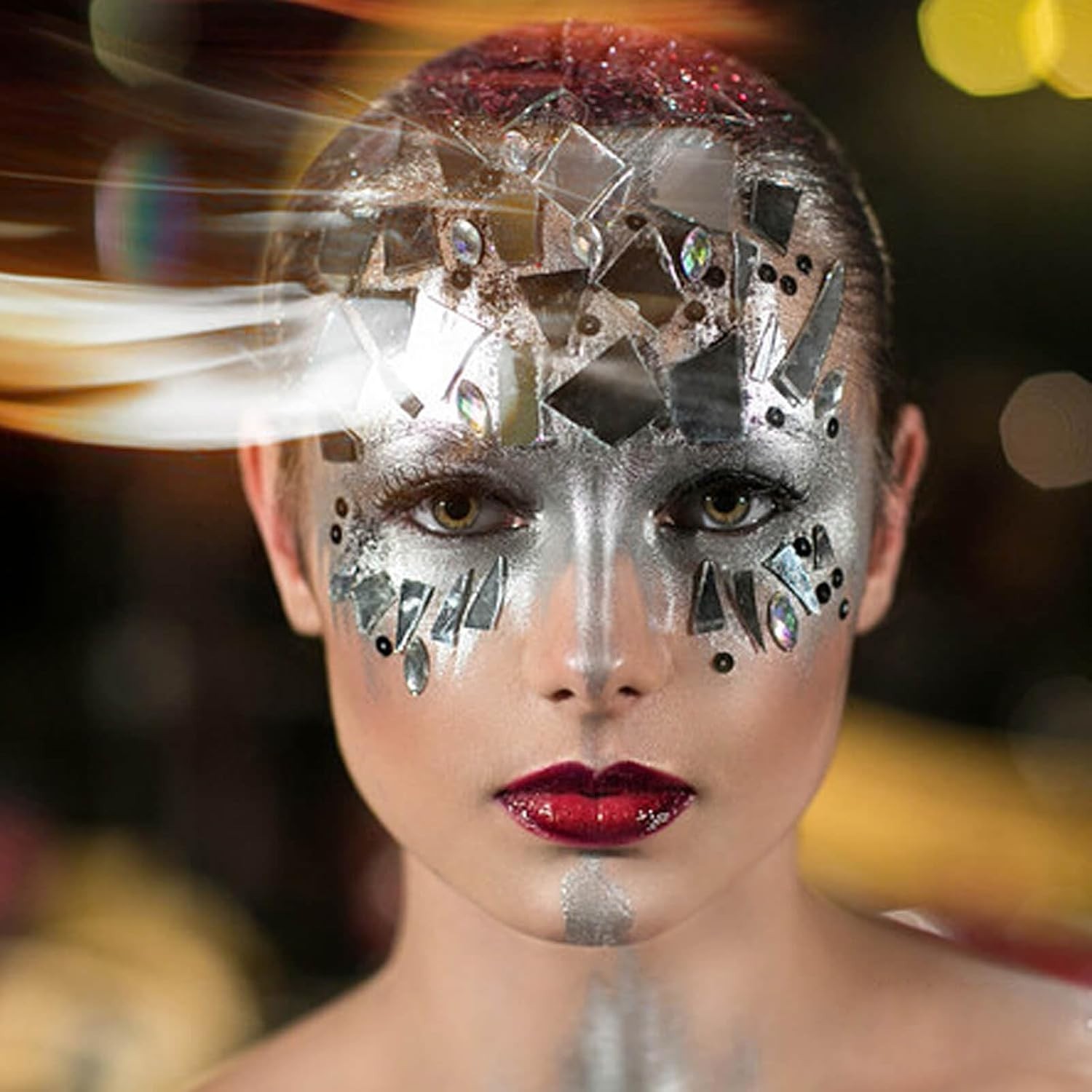 Complete Your Halloween Look with 1.06 Oz Silver Face Paint Stick – SFX Ready!