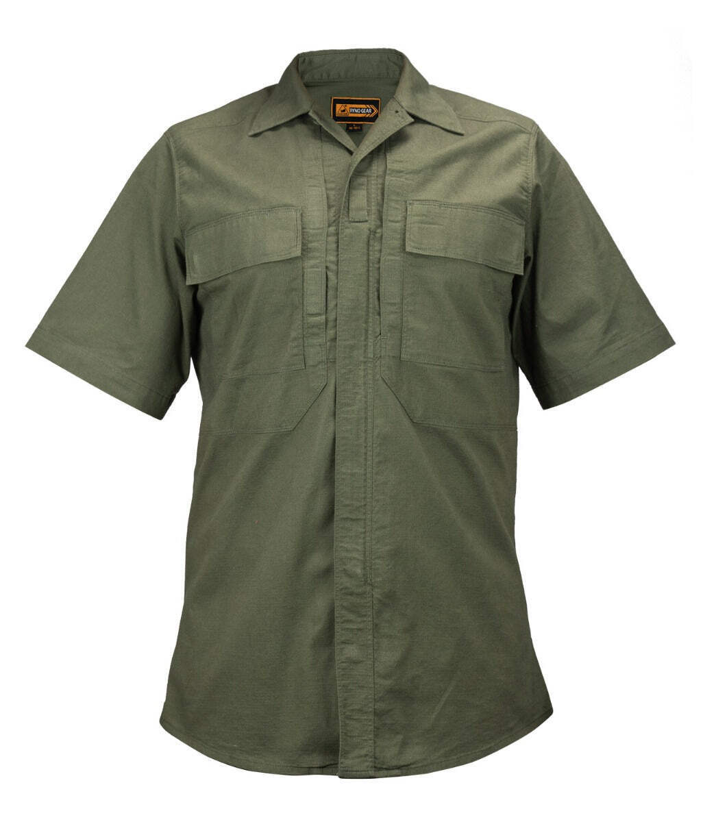 Tactical PolyCotton Rip-Stop BDU Short Sleeve Lightweight breathable Zipper Shir