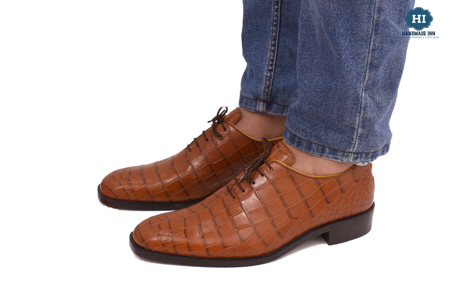 Elevate Your Style with Exquisite Crocodile Texture Leather Shoes | Shop Now