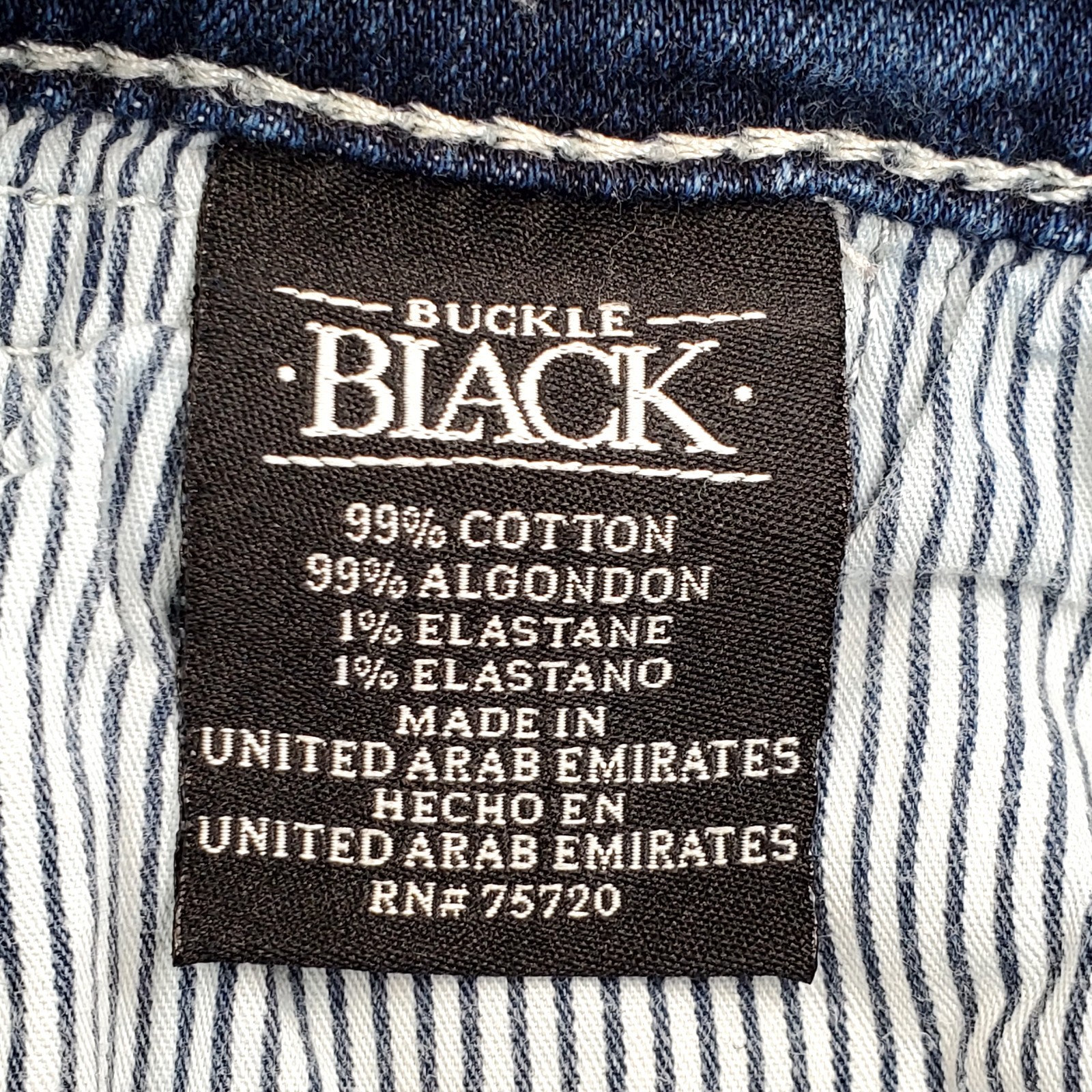 Buckle Black Bootcut Jeans 31R Fit No 3 Y2K Distressed Denim Contrast Stitching