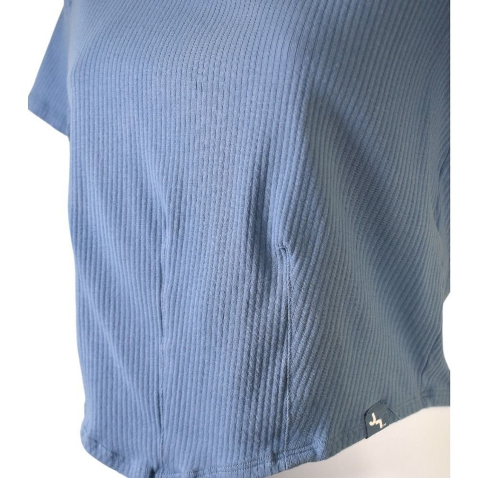 JoyLab Blue Ribbed Crop Top Tee Short Sleeve Activewear Medium Casual